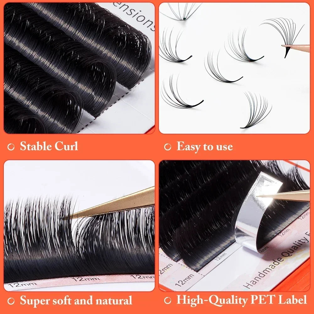 Extensions de Cils Volume Yelix – Easy Fan Noir Mat D Curl (8 à 15 mm) - Blinksy